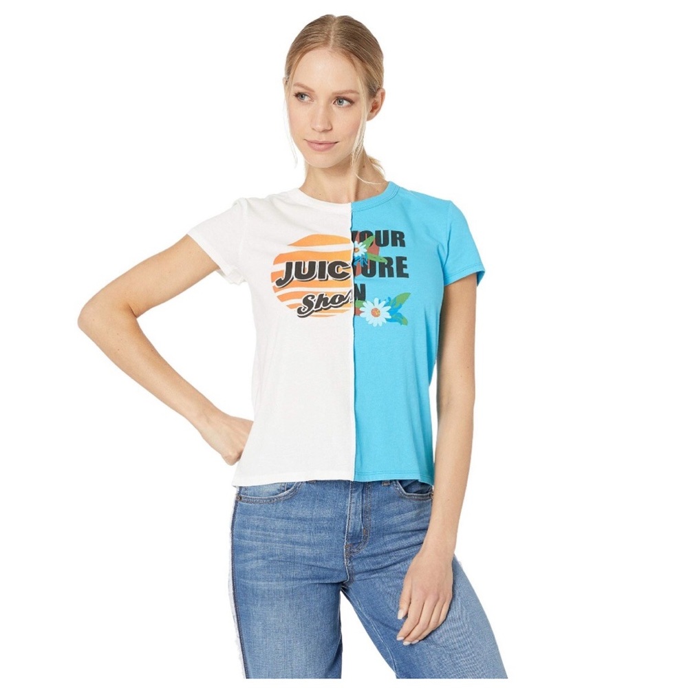 JUICY COUTURE (2-4) Small Women Pool Side T Shirt Graphic Tee NWT